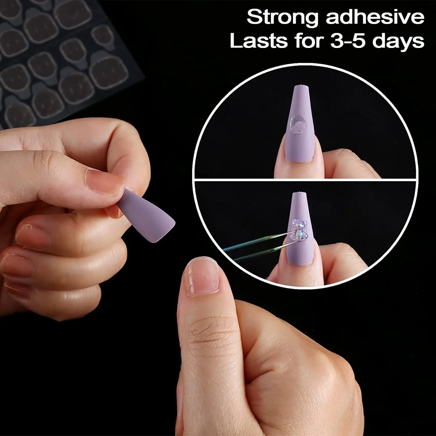 4800Pcs Double Sided Nail Glue Stickers Jelly Gel Glue Nail Sticker Nail Adhesive Waterproof Breathable False Nail Glue Tips