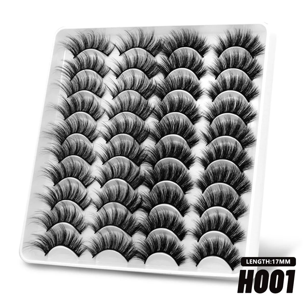 20 Pairs False Lashes 3D Mink Lashes Fluffy Dramatic Thick Volume Eyelashes Natural Lashes Fake Lashes Makeup