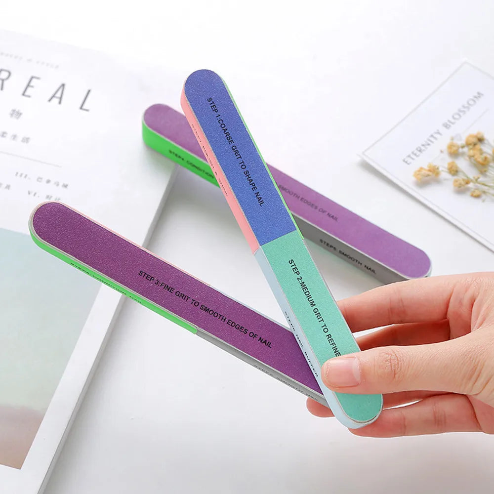 1PCS Six-Sided Polishing Nail File Creative Tool Printing Nail File Sanding Professional Nail File Tool US FR ES Send