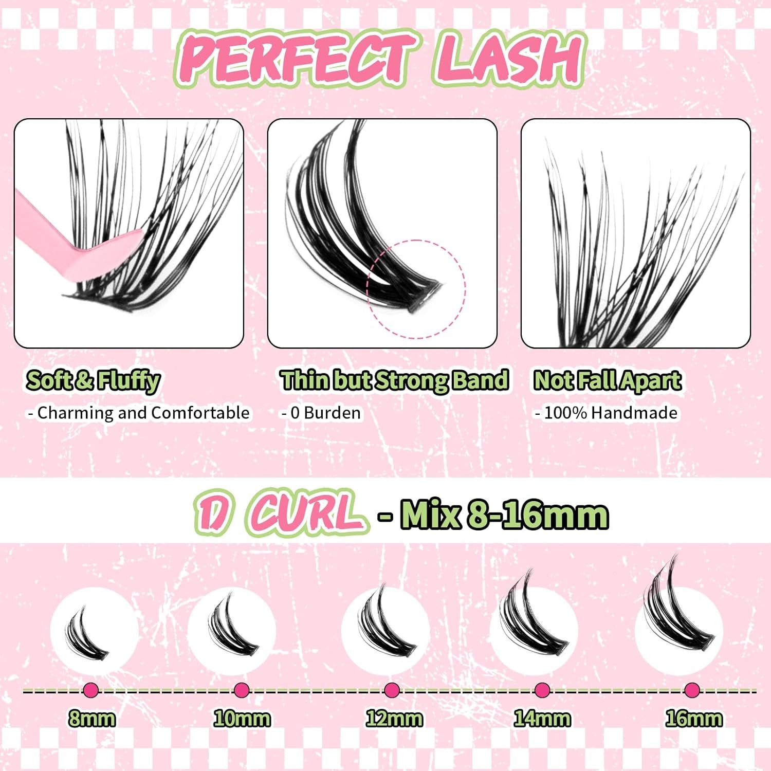 Lash Extension Kit, 200Pcs DIY Individual Lash Clusters with Bond and Seal, Eyel