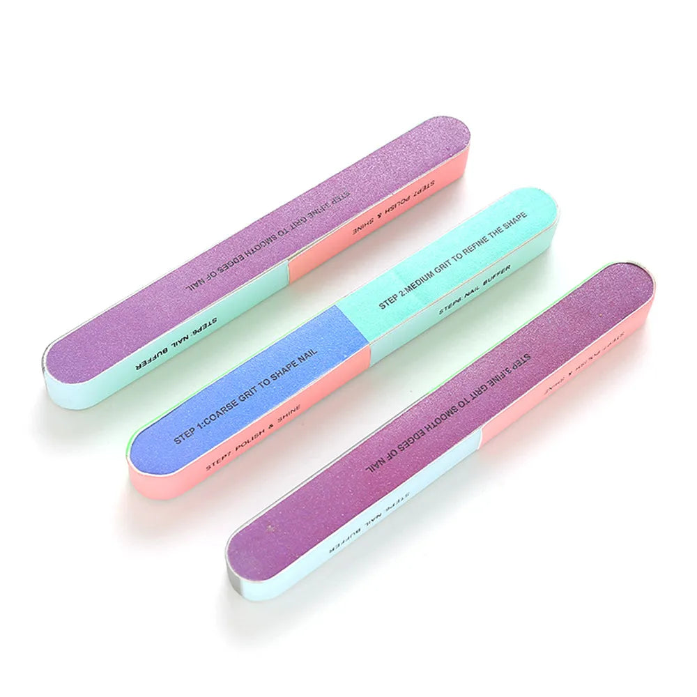 1PCS Six-Sided Polishing Nail File Creative Tool Printing Nail File Sanding Professional Nail File Tool US FR ES Send