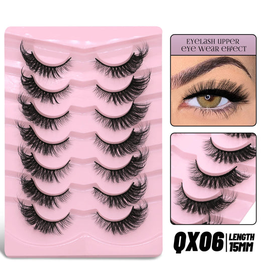 Cat Eye Lashes Faux Mink Eyelashes Winged End Eye Elongated Eyelashes Fake Lashes Soft Natural Long Full Strip Lashes