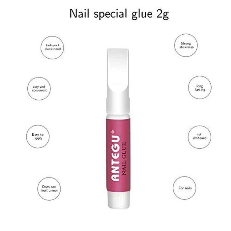 20 Pack Nail Glue for Acrylic Nails Super Strong Long Lasting Adhesive Nail Glue