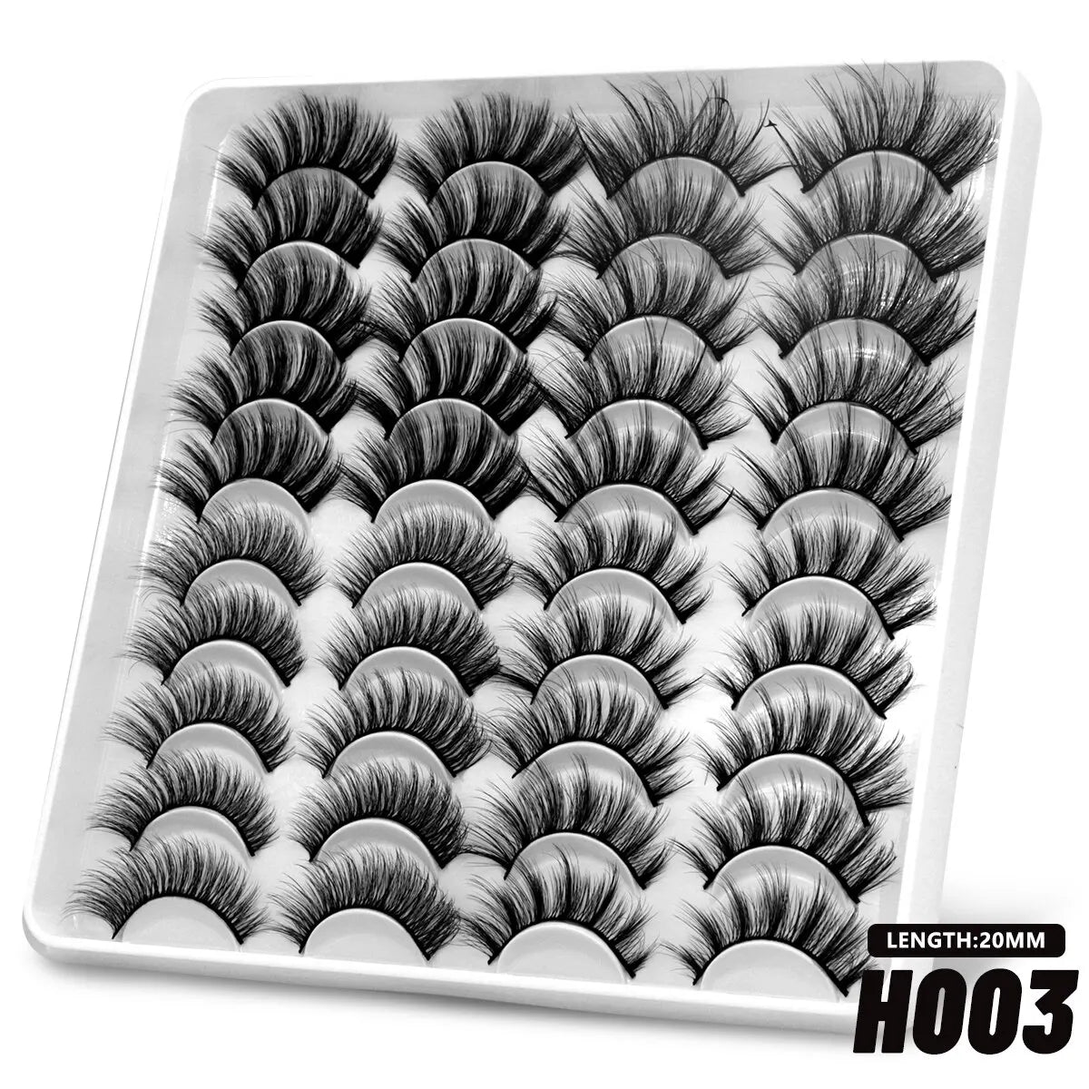 20 Pairs False Lashes 3D Mink Lashes Fluffy Dramatic Thick Volume Eyelashes Natural Lashes Fake Lashes Makeup