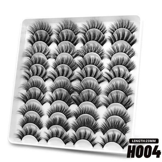 20 Pairs False Lashes 3D Mink Lashes Fluffy Dramatic Thick Volume Eyelashes Natural Lashes Fake Lashes Makeup